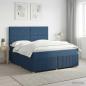 Preview: ARDEBO.de - Boxspringbett mit Matratze mit Kopfteil Blau 160 x 200 cm Stoff