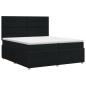Preview: Boxspringbett mit Matratze Schwarz 200 x 200 cm Stoff