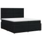 Preview: Boxspringbett mit Matratze Schwarz 200 x 200 cm Stoff