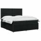 Preview: Boxspringbett mit Matratze Schwarz 200 x 200 cm Stoff