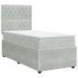 Preview: Boxspringbett mit Matratze Hellgrau 80 x 200 cm Samt
