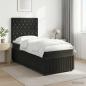 Preview: ARDEBO.de - Boxspringbett mit Matratze Schwarz 80 x 200 cm Samt