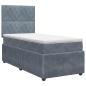 Preview: Boxspringbett mit Matratze Dunkelgrau 90 x 190 cm Samt