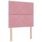 Preview: Boxspringbett mit Matratze mit Kopfteil Rosa 90 x 190 cm Samt