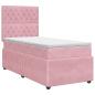 Preview: Boxspringbett mit Matratze mit Kopfteil Rosa 90 x 200 cm Samt