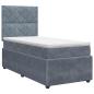 Preview: Boxspringbett mit Matratze Dunkelgrau 90 x 200 cm Samt