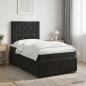 Preview: ARDEBO.de - Boxspringbett mit Matratze Schwarz 120 x 190 cm Samt