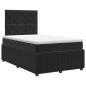 Preview: Boxspringbett mit Matratze Schwarz 120 x 190 cm Samt