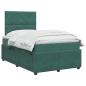 Preview: Boxspringbett mit Matratze Dunkelgrün 120 x 190 cm Samt