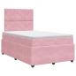 Preview: Boxspringbett mit Matratze Rosa 120 x 190 cm Samt