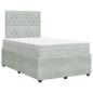 Preview: Boxspringbett mit Matratze Hellgrau 120 x 200 cm Samt