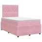 Preview: Boxspringbett mit Matratze mit Kopfteil Rosa 120 x 200 cm Samt
