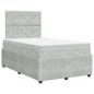 Preview: Boxspringbett mit Matratze Hellgrau 120 x 200 cm Samt