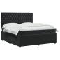 Preview: Boxspringbett mit Matratze Schwarz 140 x 200 cm Samt