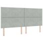 Preview: Boxspringbett mit Matratze Hellgrau 200 x 200 cm Samt