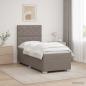 Preview: Boxspringbett mit Matratze mit Kopfteil Taupe 80 x 200 cm Stoff