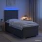 Preview: Boxspringbett mit Matratze Dunkelgrau 100 x 200 cm Stoff