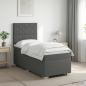 Preview: Boxspringbett mit Matratze Dunkelgrau 100 x 200 cm Stoff