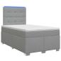 Preview: Boxspringbett mit Matratze Hellgrau 120 x 190 cm Stoff