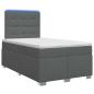 Preview: Boxspringbett mit Matratze Dunkelgrau 120 x 190 cm Stoff