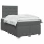 Preview: Boxspringbett mit Matratze Dunkelgrau 120 x 190 cm Stoff