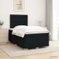 Preview: ARDEBO.de - Boxspringbett mit Matratze Schwarz 120 x 190 cm Stoff