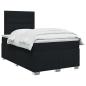 Preview: Boxspringbett mit Matratze Schwarz 120 x 190 cm Stoff