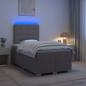 Preview: Boxspringbett mit Matratze Taupe 120 x 190 cm Stoff