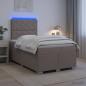 Preview: ARDEBO.de - Boxspringbett mit Matratze Taupe 120 x 190 cm Stoff