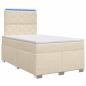 Preview: Boxspringbett mit Matratze Creme 120 x 190 cm Stoff