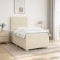 Preview: Boxspringbett mit Matratze Creme 120 x 190 cm Stoff