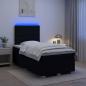 Preview: ARDEBO.de - Boxspringbett mit Matratze Schwarz 120 x 200 cm Stoff