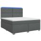 Preview: Boxspringbett mit Matratze Dunkelgrau 140 x 190 cm Stoff