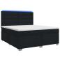 Preview: Boxspringbett mit Matratze Schwarz 140 x 200 cm Stoff