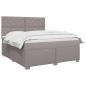 Preview: Boxspringbett mit Matratze Taupe 160 x 200 cm Stoff