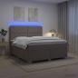 Preview: Boxspringbett mit Matratze Taupe 160 x 200 cm Stoff