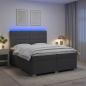 Preview: Boxspringbett mit Matratze Dunkelgrau 200 x 200 cm Stoff