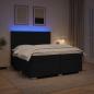 Preview: Boxspringbett mit Matratze Schwarz 200 x 200 cm Stoff