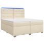 Preview: Boxspringbett mit Matratze Creme 200 x 200 cm Stoff