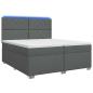 Preview: Boxspringbett mit Matratze Dunkelgrau 200 x 200 cm Stoff