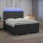 Preview: Boxspringbett mit Matratze Dunkelgrau 200 x 200 cm Stoff
