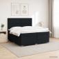 Preview: ARDEBO.de - Boxspringbett mit Matratze Schwarz 200 x 200 cm Stoff