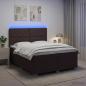 Preview: ARDEBO.de - Boxspringbett mit Matratze Dunkelbraun 200 x 200 cm Stoff