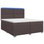Preview: Boxspringbett mit Matratze Dunkelbraun 200 x 200 cm Stoff