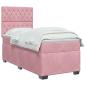 Preview: Boxspringbett mit Matratze mit Kopfteil Rosa 80 x 200 cm Samt
