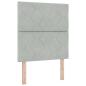 Preview: Boxspringbett mit Matratze Hellgrau 80 x 200 cm Samt