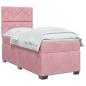 Preview: Boxspringbett mit Matratze mit Kopfteil Rosa 80 x 200 cm Samt
