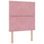 Preview: Boxspringbett mit Matratze mit Kopfteil Rosa 80 x 200 cm Samt