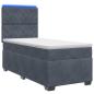 Preview: Boxspringbett mit Matratze Dunkelgrau 90 x 200 cm Samt