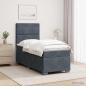 Preview: Boxspringbett mit Matratze Dunkelgrau 90 x 200 cm Samt